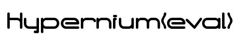 Hypernium(eval) original font preview