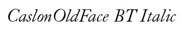 CaslonOldFace BT Italic