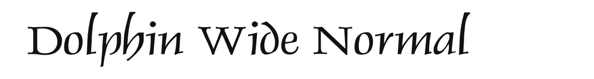 Dolphin Wide Normal original font preview
