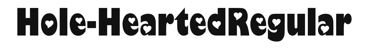 Hole-HeartedRegular original font preview