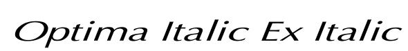 Optima Italic Ex Italic