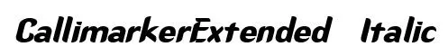 CallimarkerExtended  Italic original font preview