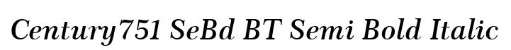 Century751 SeBd BT Semi Bold Italic
