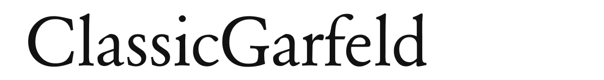 ClassicGarfeld original font preview