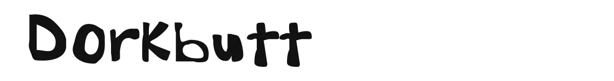 Dorkbutt original font preview