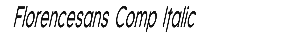 Florencesans Comp Italic original font preview
