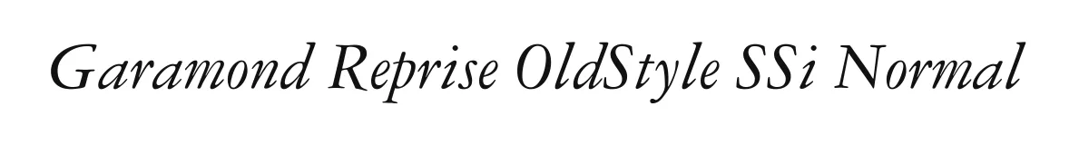 Garamond Reprise OldStyle SSi Normal original font preview