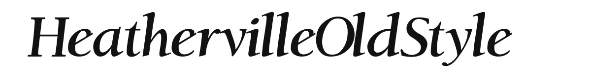 HeathervilleOldStyle original font preview