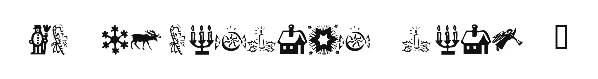 KR Christmas Time 2 original font preview