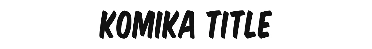 Komika Title original font preview
