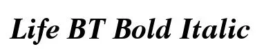 Life BT Bold Italic