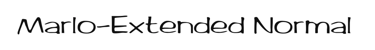Marlo-Extended Normal original font preview