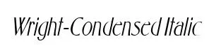 Wright-Condensed Italic