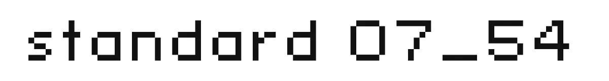 standard 07_54 original font preview