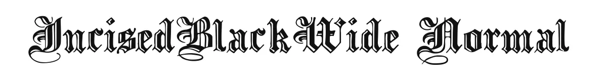 IncisedBlackWide Normal original font preview