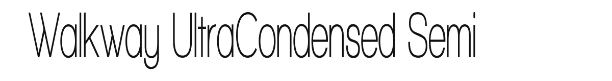 Walkway UltraCondensed Semi original font preview