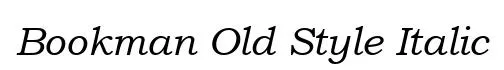 Bookman Old Style Italic