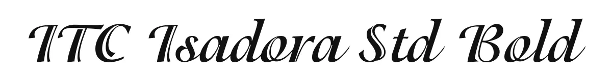 ITC Isadora Std Bold original font preview