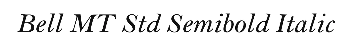 Bell MT Std Semibold Italic original font preview