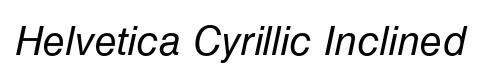 Helvetica Cyrillic Inclined