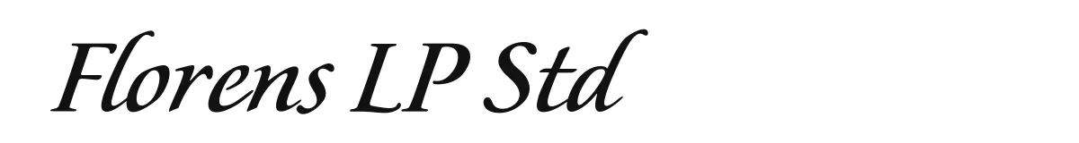 Florens LP Std original font preview