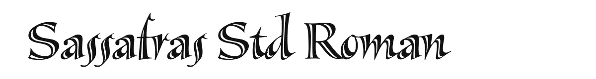 Sassafras Std Roman original font preview