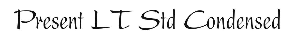 Present LT Std Condensed original font preview