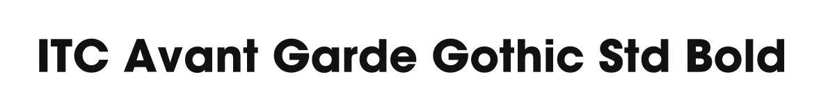 ITC Avant Garde Gothic Std Bold original font preview