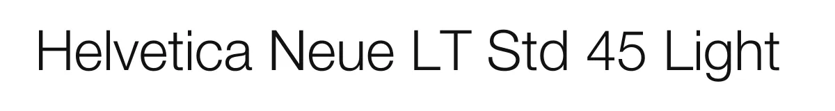 Helvetica Neue LT Std 45 Light original font preview