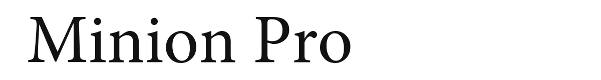 Minion Pro original font preview