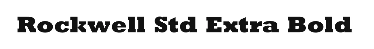 Rockwell Std Extra Bold original font preview