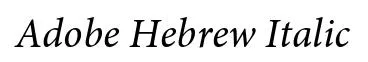 Adobe Hebrew Italic