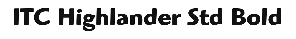 ITC Highlander Std Bold original font preview