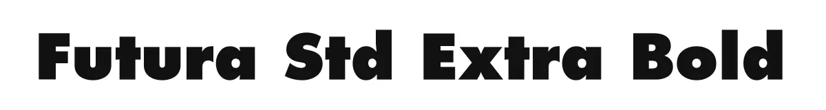 Futura Std Extra Bold original font preview