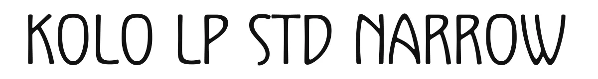 Kolo LP Std Narrow original font preview