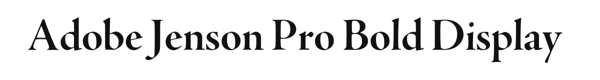 Adobe Jenson Pro Bold Display original font preview