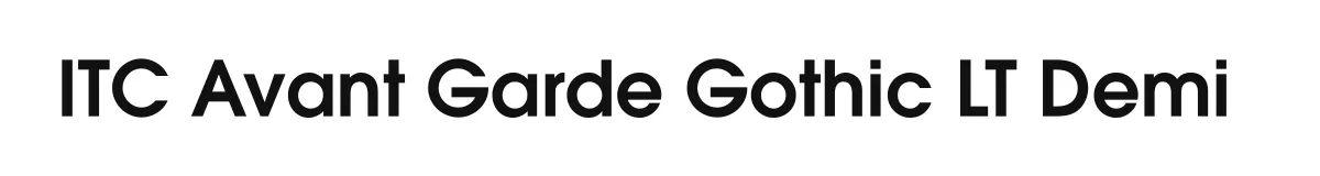 ITC Avant Garde Gothic LT Demi original font preview