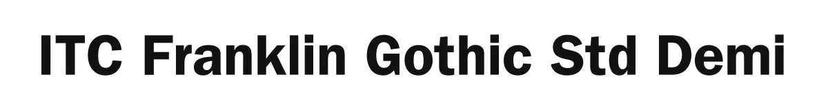 ITC Franklin Gothic Std Demi original font preview