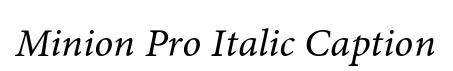 Minion Pro Italic Caption