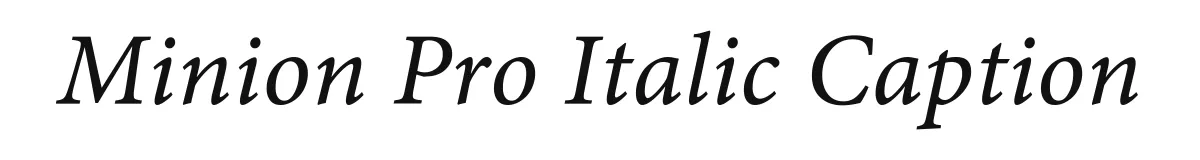 Minion Pro Italic Caption original font preview