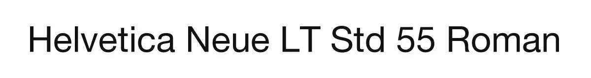 Helvetica Neue LT Std 55 Roman font preview