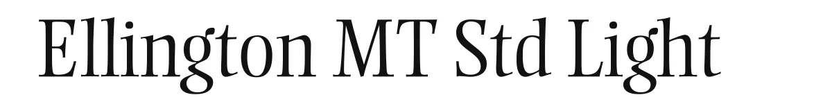 Ellington MT Std Light original font preview