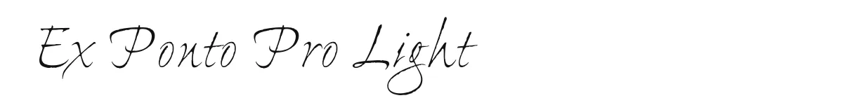 Ex Ponto Pro Light original font preview