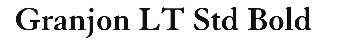 Granjon LT Std Bold original font preview