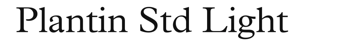 Plantin Std Light original font preview
