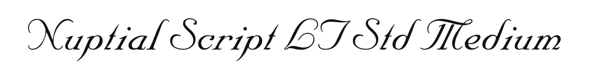 Nuptial Script LT Std Medium original font preview