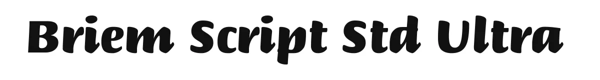 Briem Script Std Ultra original font preview