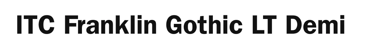 ITC Franklin Gothic LT Demi original font preview