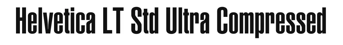 Helvetica LT Std Ultra Compressed original font preview