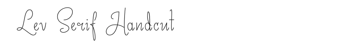 Lev Serif Handcut original font preview